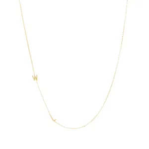 10k Gold Double Initial Necklace