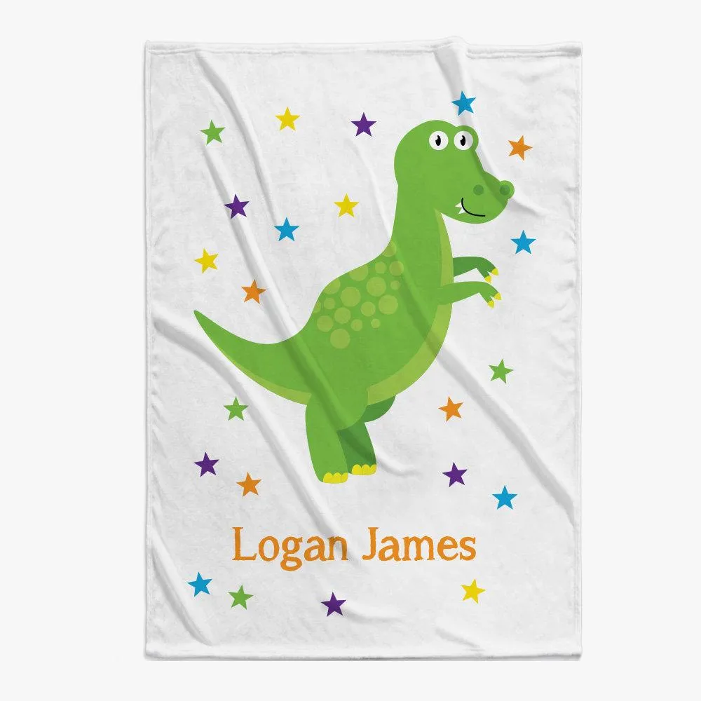 30 x 40 Personalized Dinosaur Baby Blanket