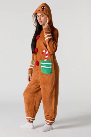 3D Gingerbread Woman Plush Onesie