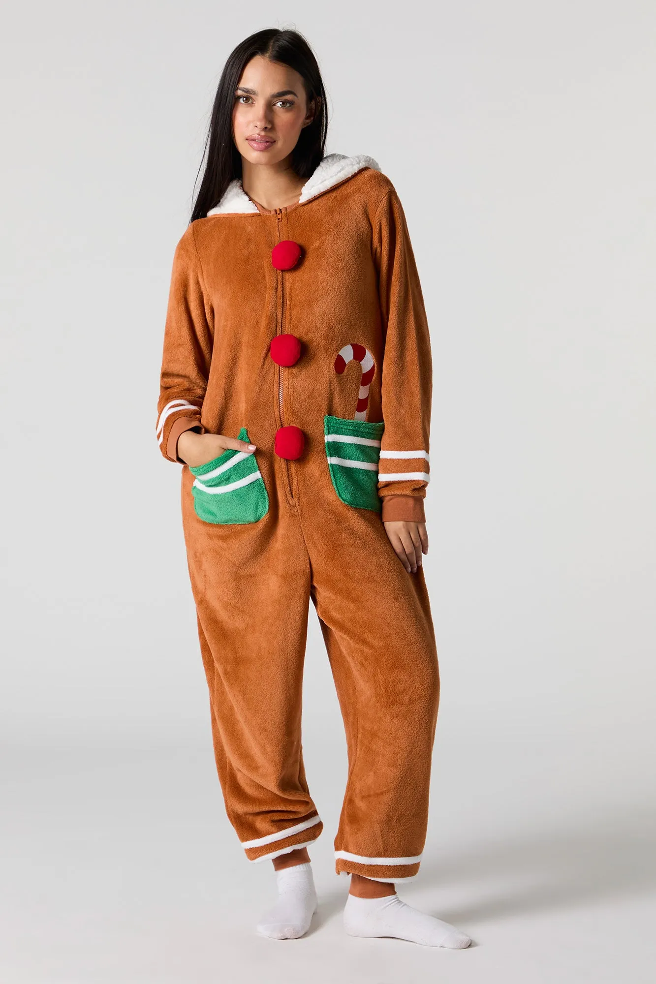 3D Gingerbread Woman Plush Onesie