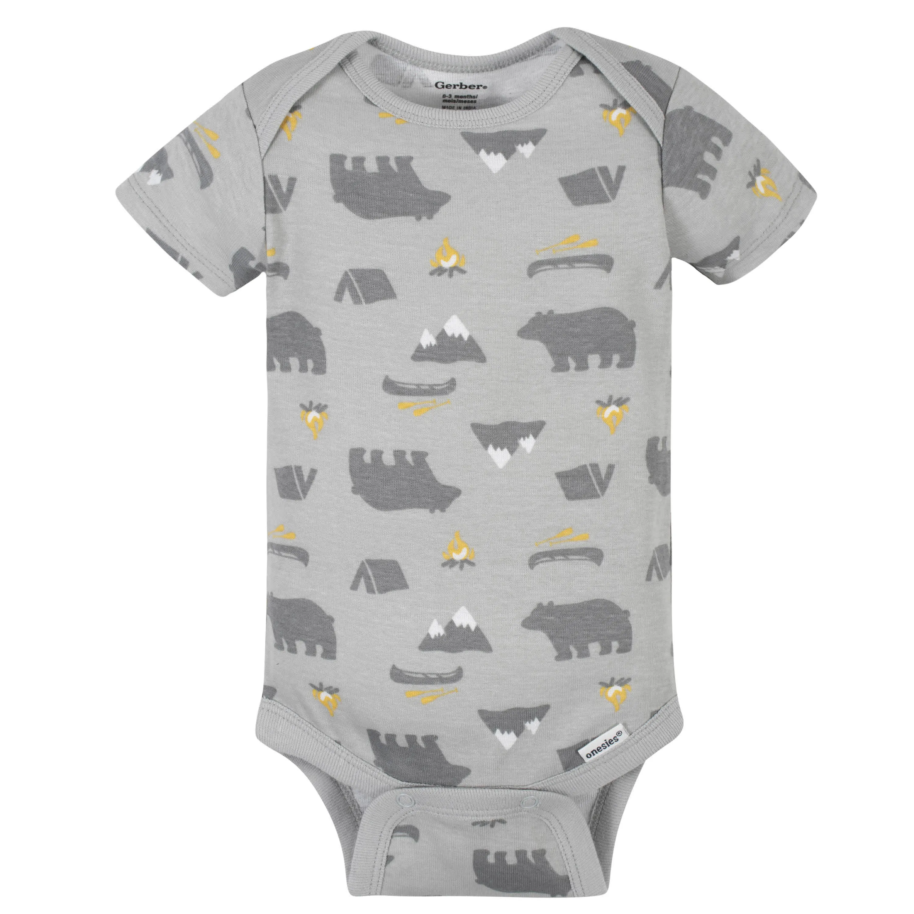 4-Pack Baby Boys Camping Short Sleeve Onesies® Bodysuits