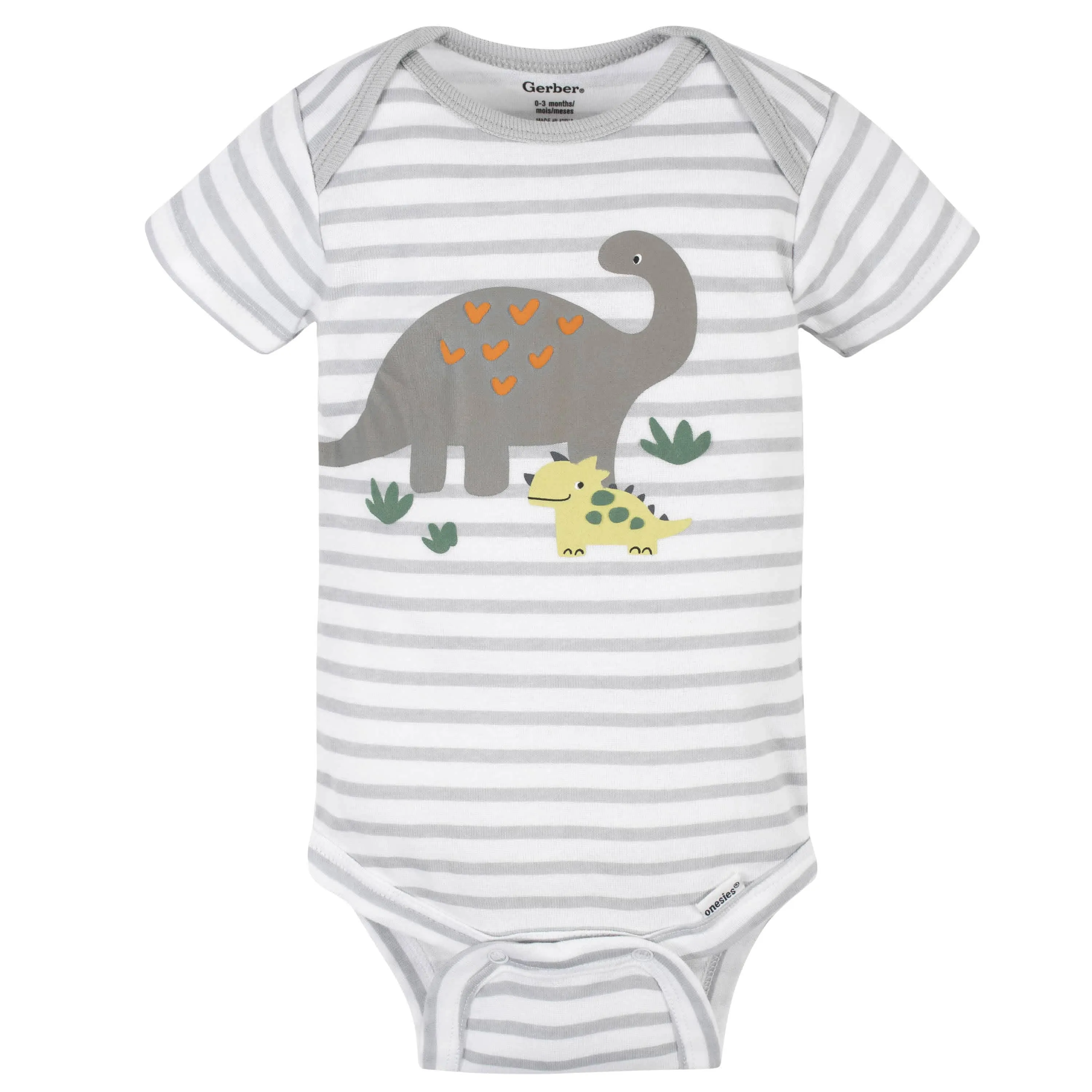 4-Pack Baby Boys Dinosaurs Short Sleeve Onesies® Bodysuits