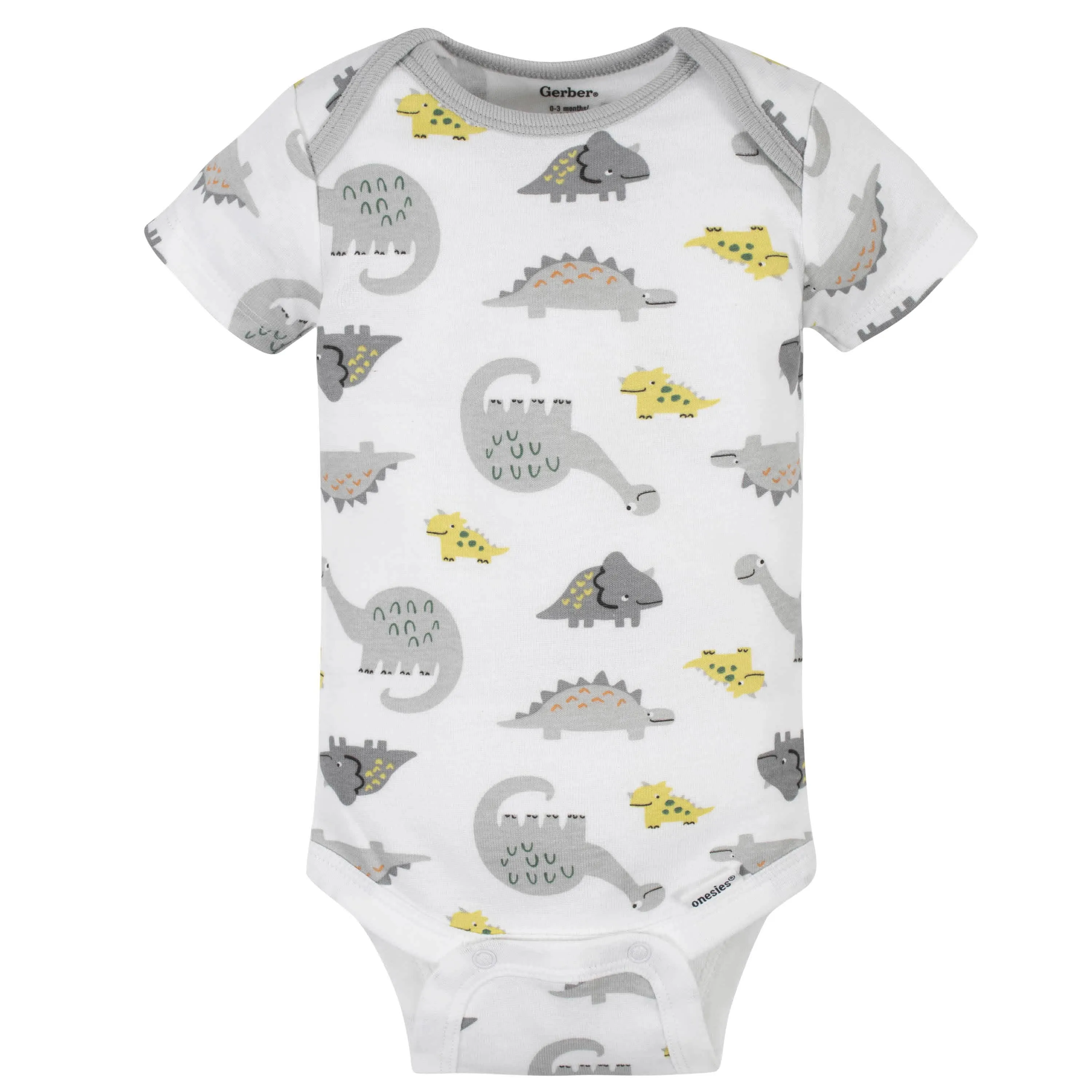 4-Pack Baby Boys Dinosaurs Short Sleeve Onesies® Bodysuits