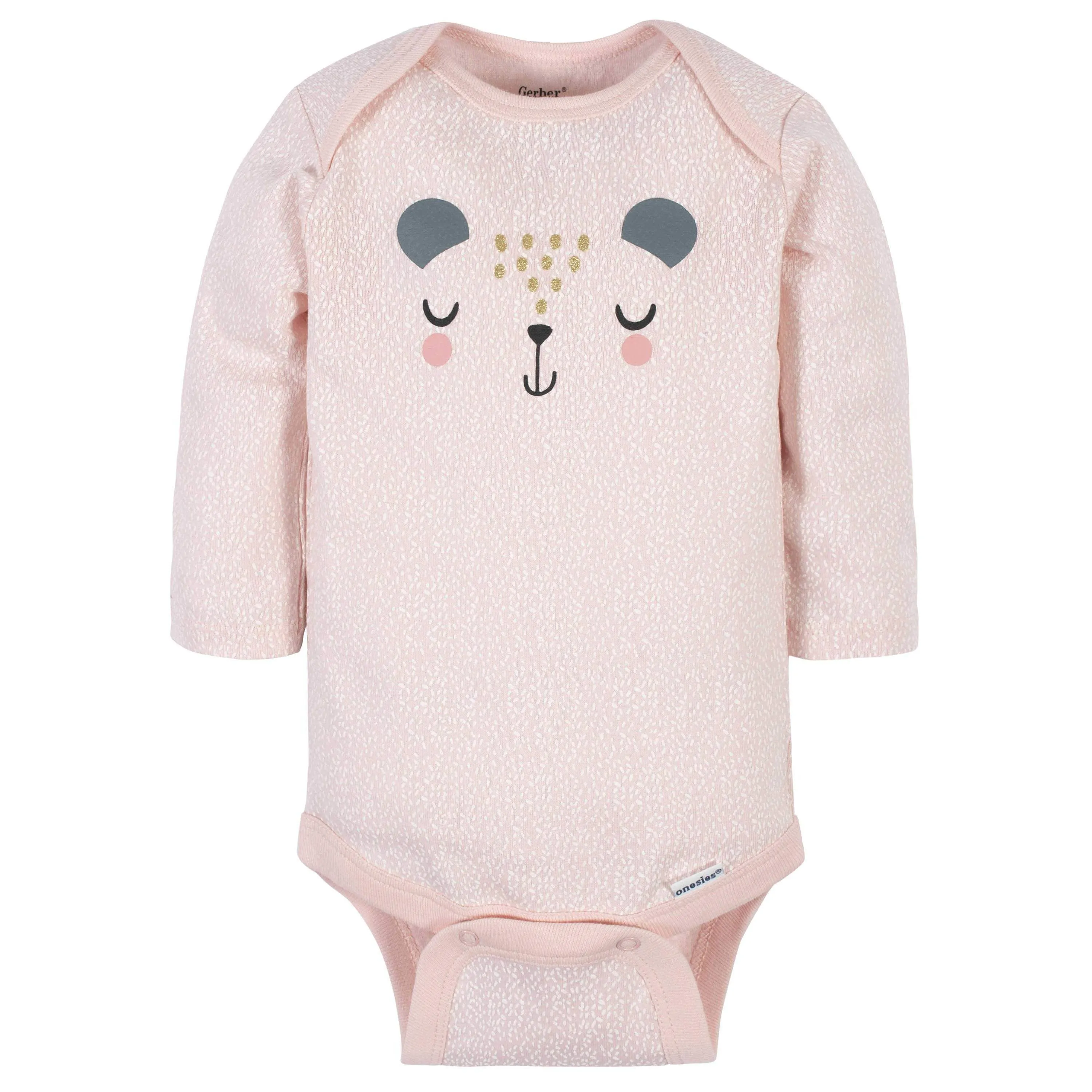 6-Pack Baby Girls Bear Long Sleeve Onesies® Bodysuits