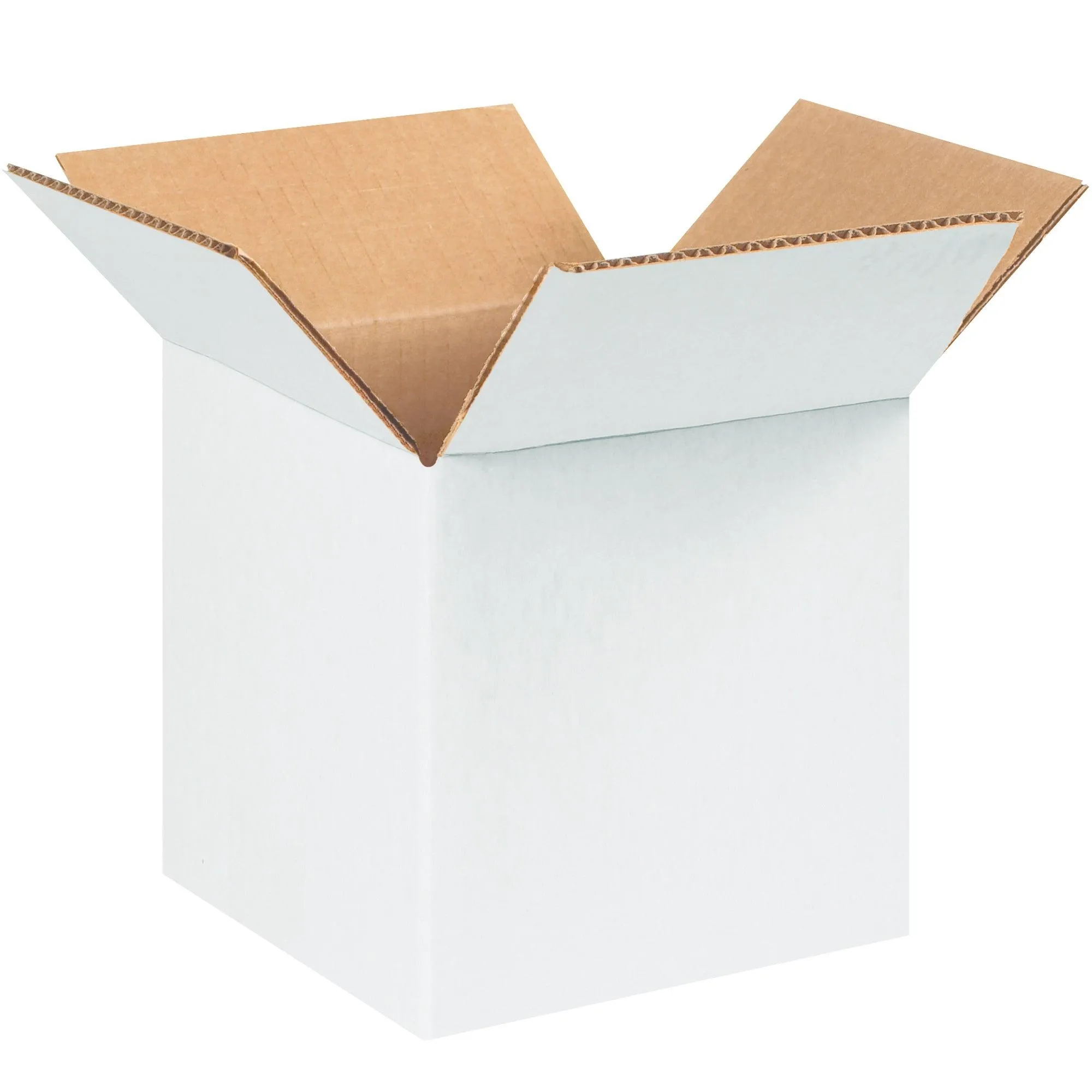 6 x 6 x 6" White Corrugated Boxes