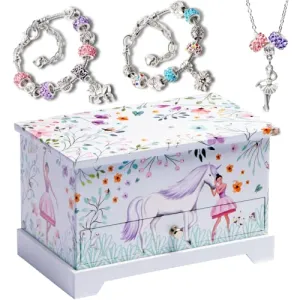 Abi Olie Ballerina Unicorn Jewelry Box for Girls & Little Girls Jewelry Box