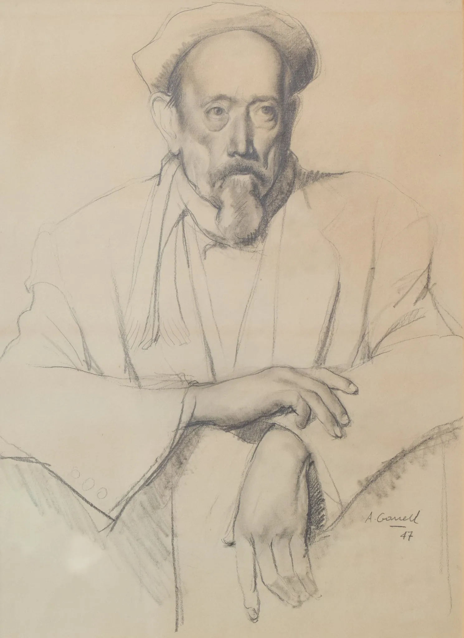 Amador Garrell i Soto - Pencil study of a Imam