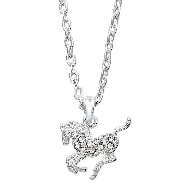 AWST Int'l Aqua Precious Pony Necklace w/Aqua Horse Head Gift Box