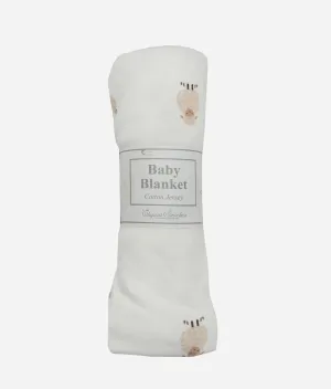 Baby Blanket  -  Beige Sheep