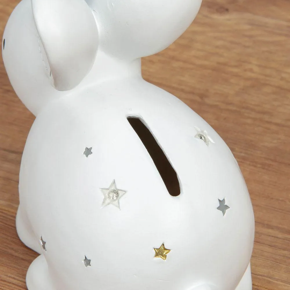 Bambino Rabbit & Stars Money Box