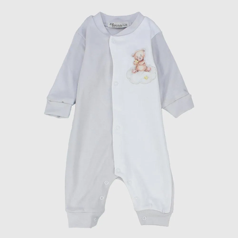 Bear On A Cloud Long-Sleeved Baby Footless Onesie