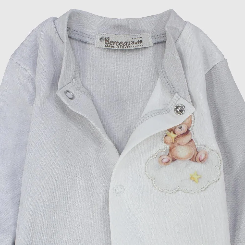 Bear On A Cloud Long-Sleeved Baby Footless Onesie