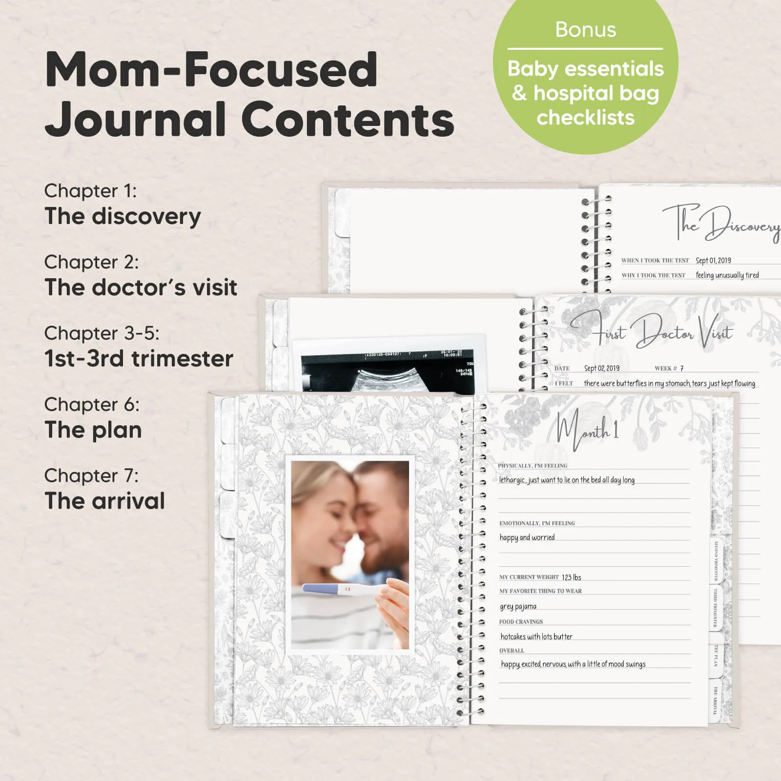 Blossom Pregnancy Journal (Clay)