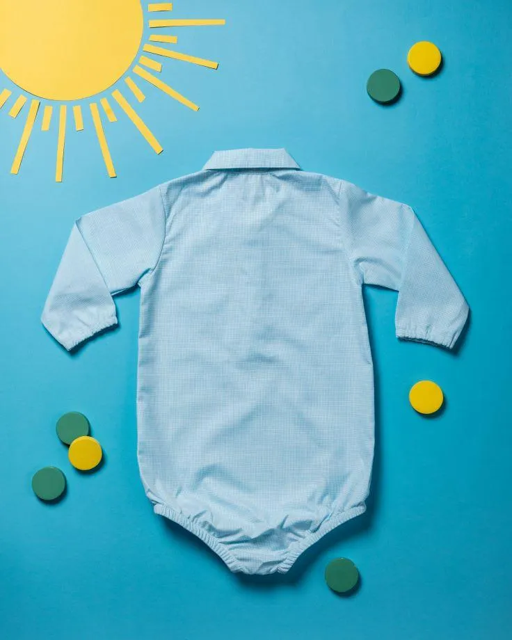 Blueberry Cotton Onesie Shirt for Baby Boys