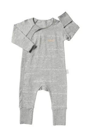 Bonds Newbies Cozysuit - Je T’aime Bonds New Grey Marle & White