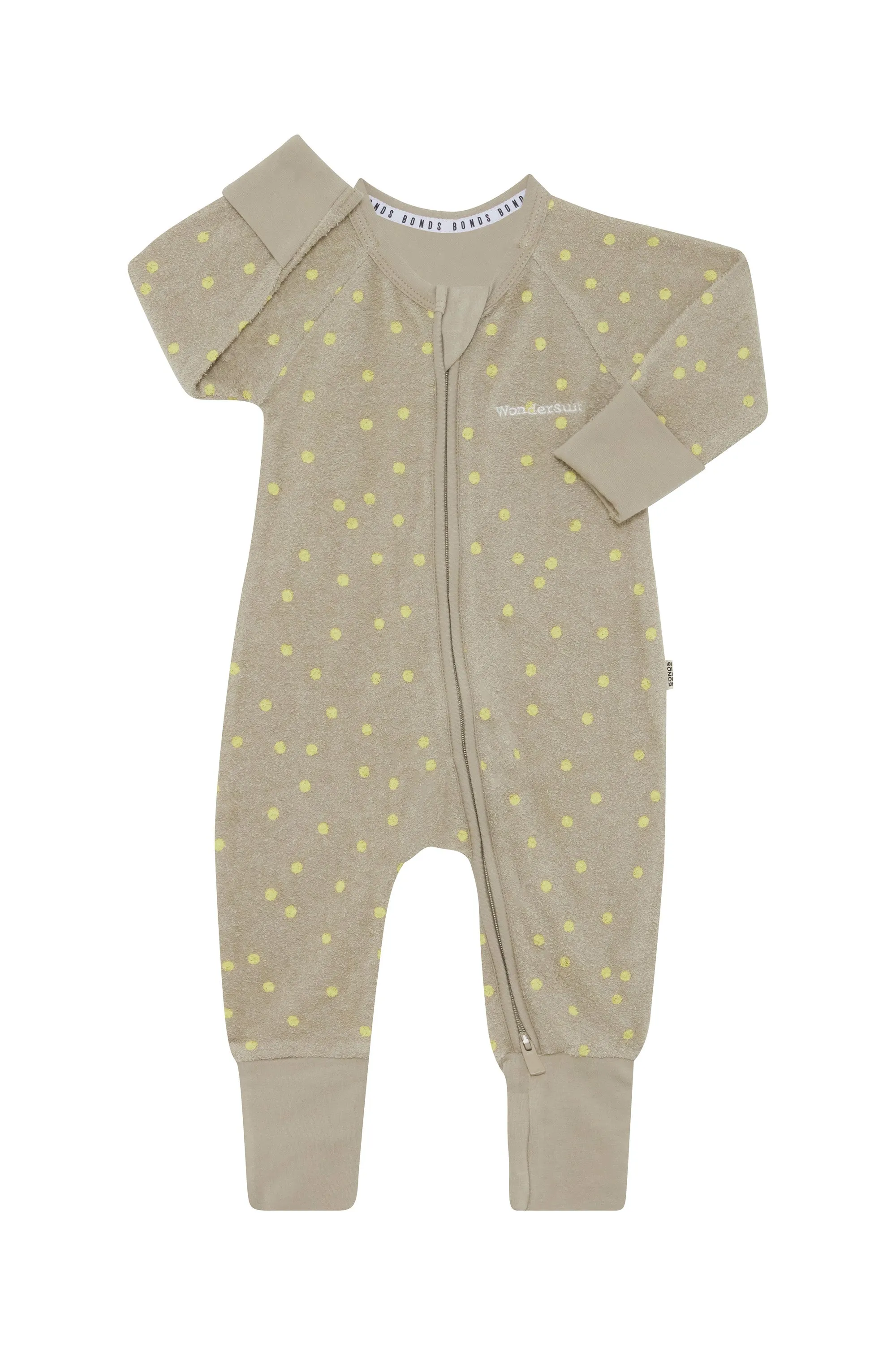 Bonds Poodlette 2 Way Zip Wondersuit - Ditsy Dots Sand