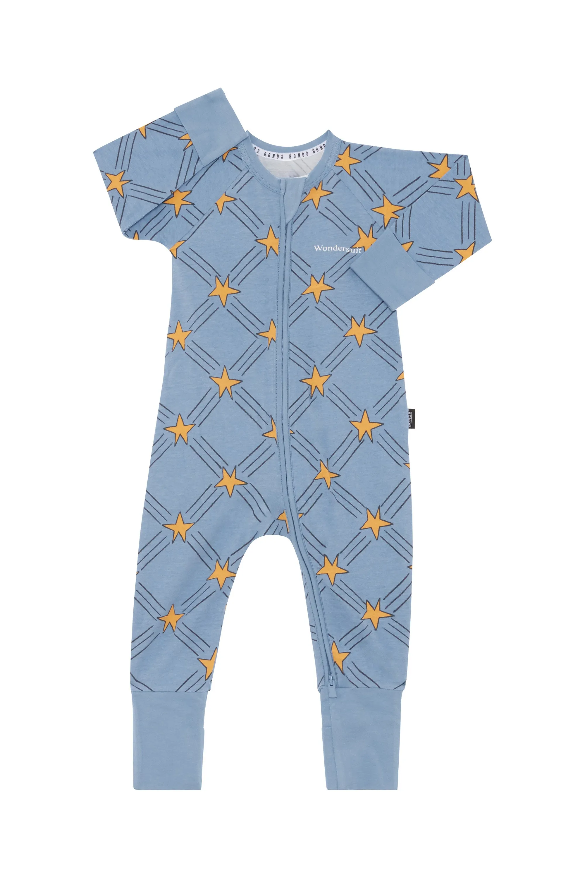 Bonds Zip Wondersuit - Starlit Check Blue