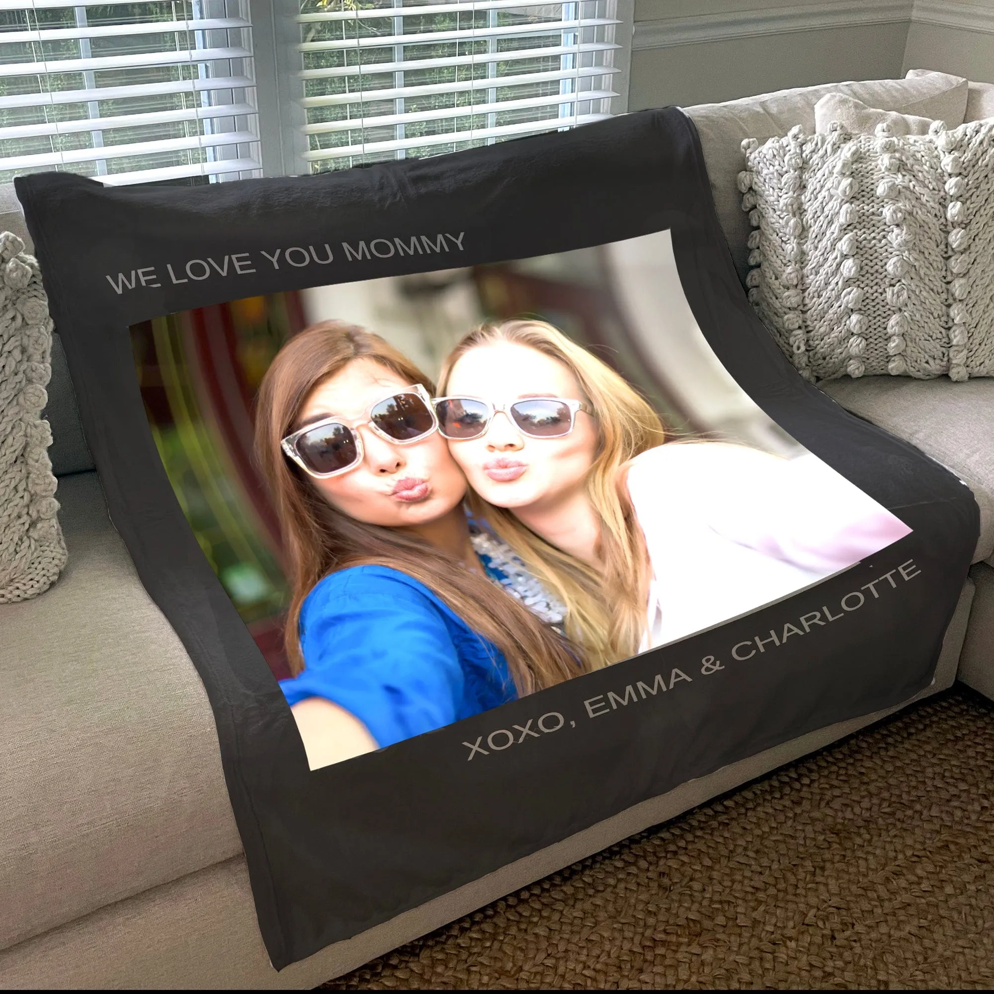 Build Your Own Design Custom Photo Collage Blanket | Blanket Personalized With Your Pictures