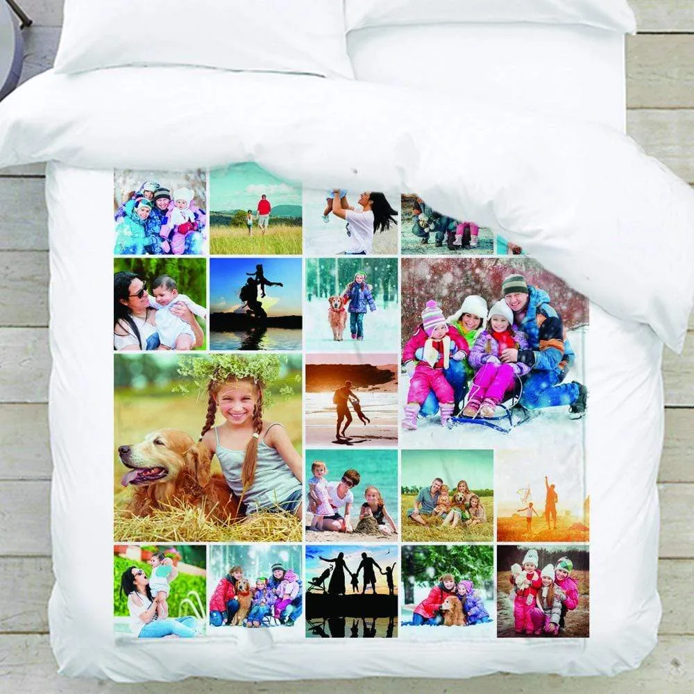 Build Your Own Design Custom Photo Collage Blanket | Blanket Personalized With Your Pictures