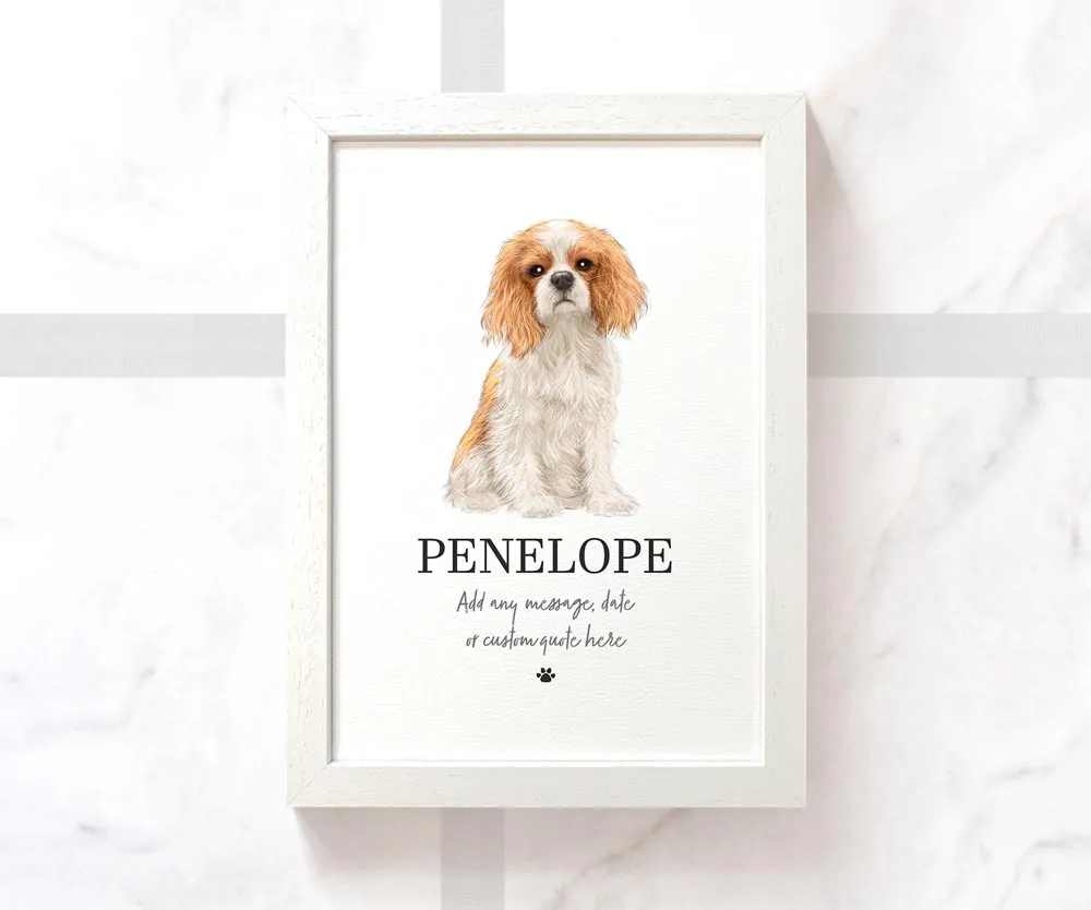 Cavalier King Charles Spaniel Personalised Print