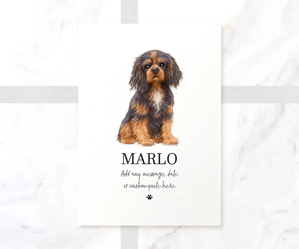 Cavalier King Charles Spaniel Personalised Print