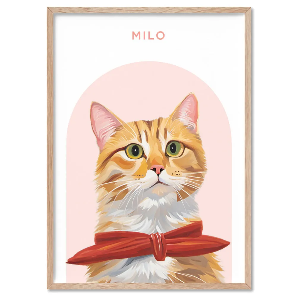 Custom Cat Portrait | Arch Illustration - Art Print