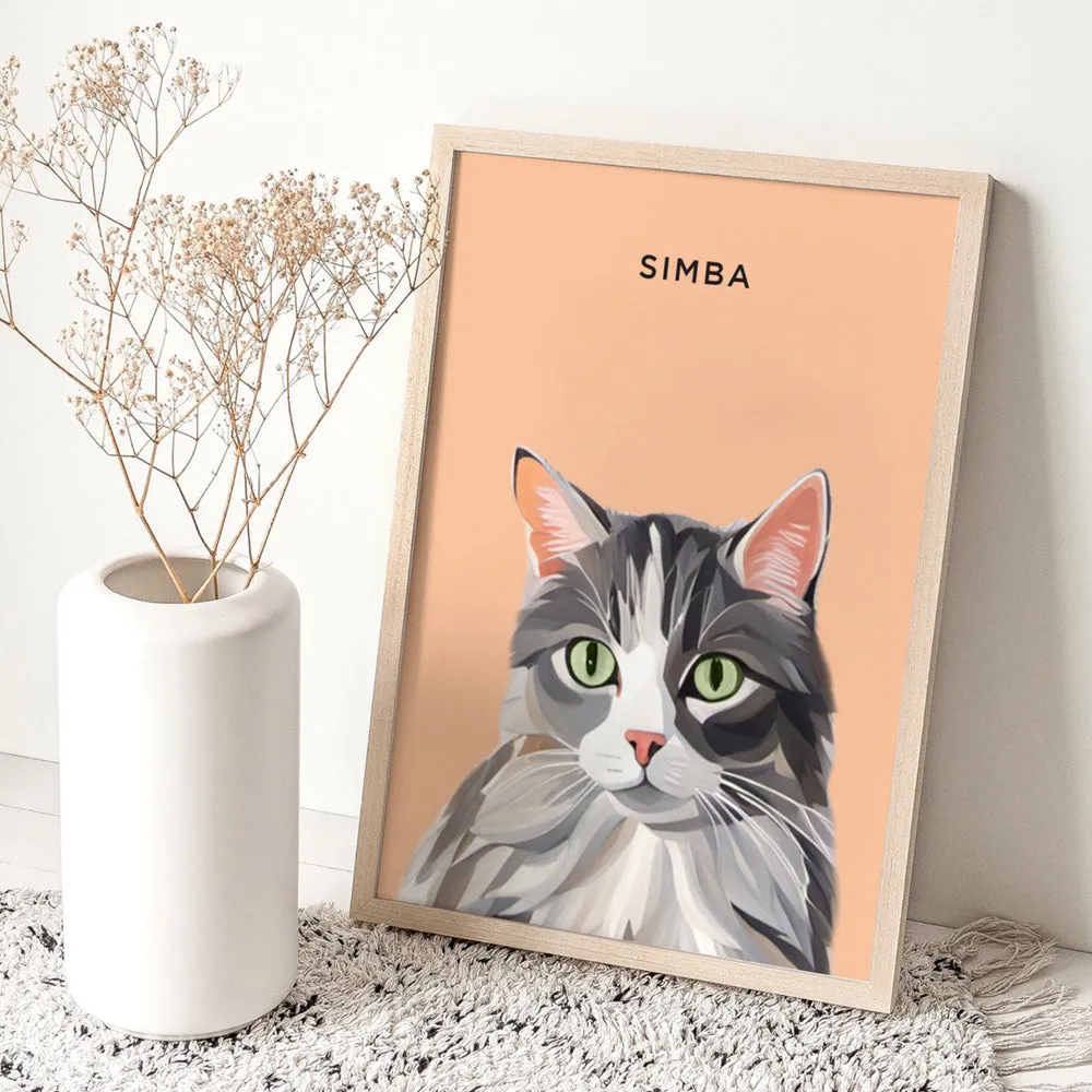 Custom Cat Portrait | Illustration - Art Print