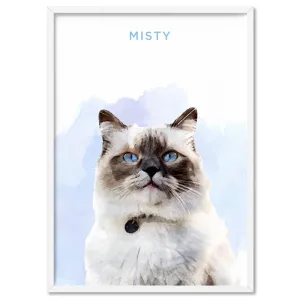 Custom Cat Portrait | Watercolour - Art Print