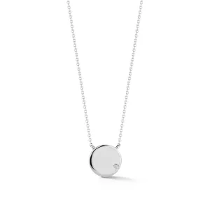 Dana Rebecca Designs Lulu Jack Gold Disc Necklace - White Gold