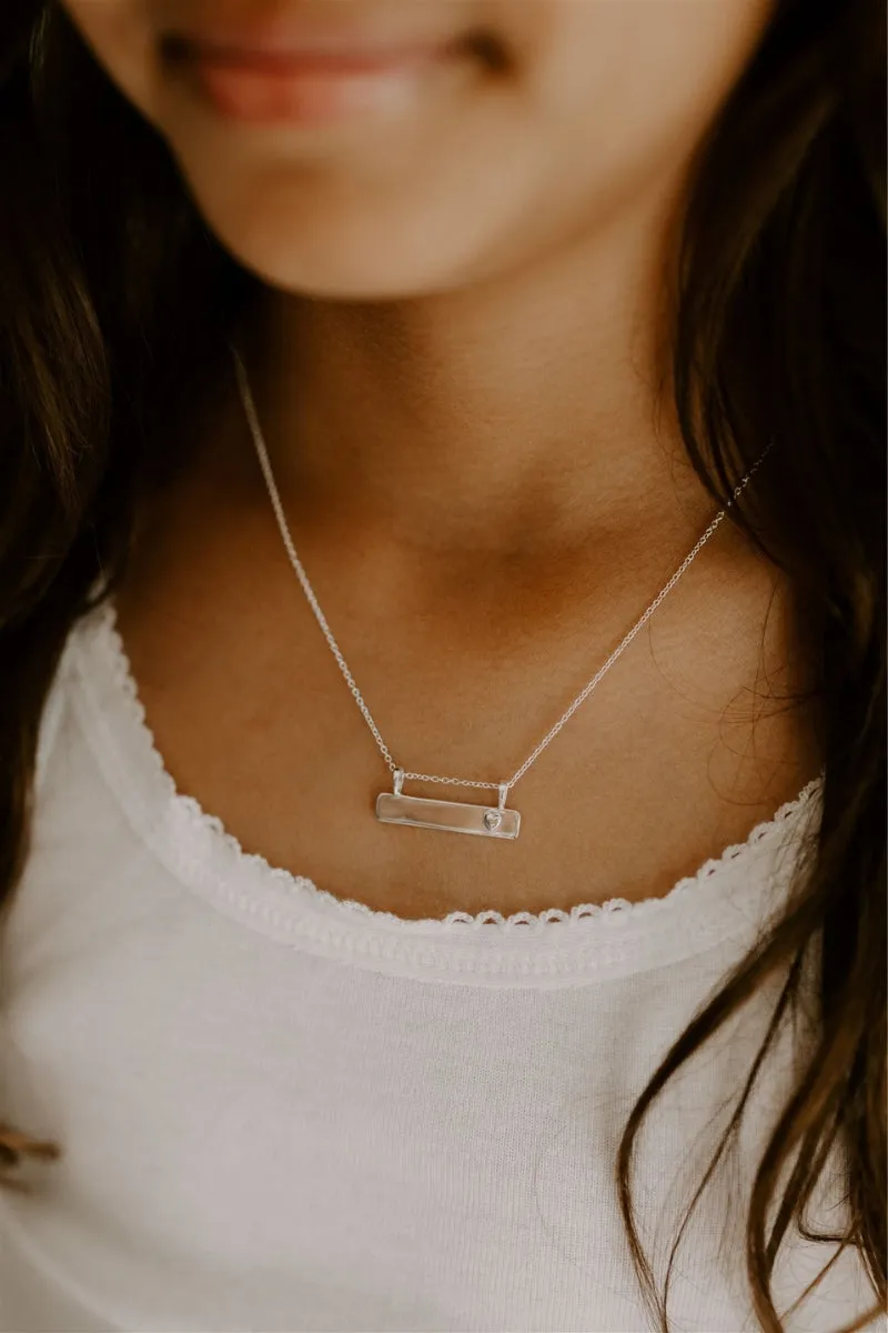 Darling Bar Necklace - Silver