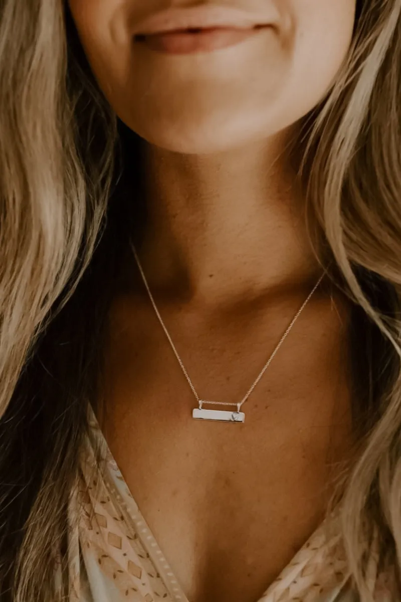 Darling Bar Necklace - Silver