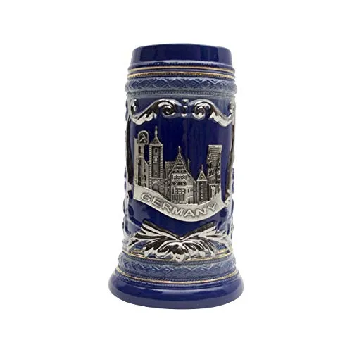 Deluxe Relief Village Medallion German Beer Stein