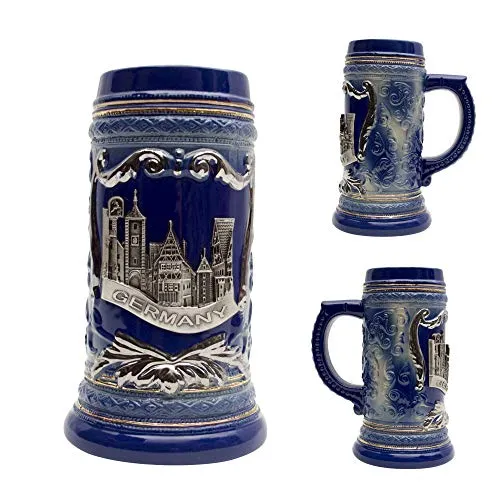 Deluxe Relief Village Medallion German Beer Stein