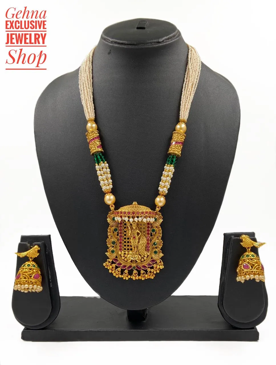 Designer Lord Vishnu Temple Set By Gehna Shop