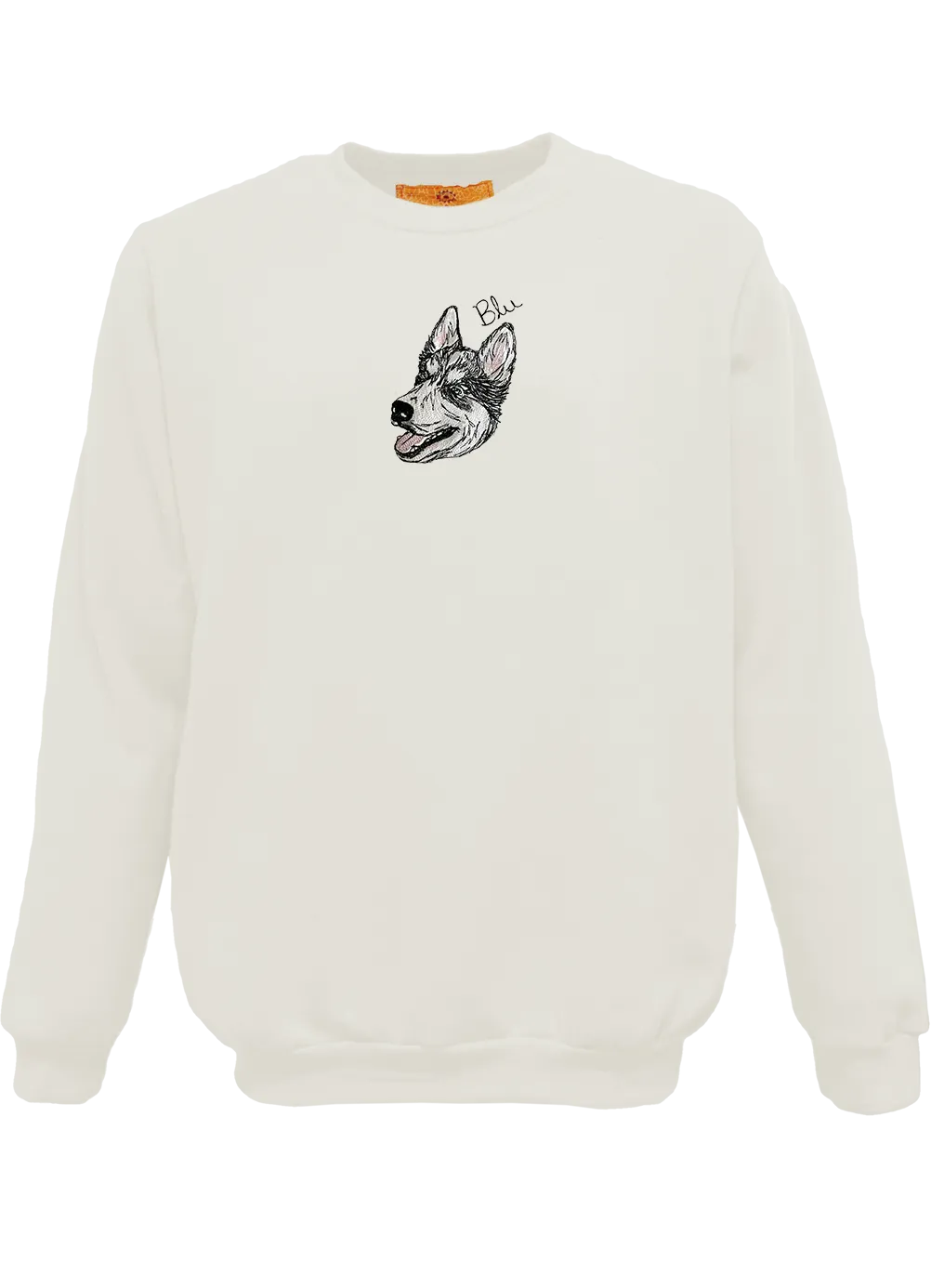 Doodle Style Custom Pet Portrait Unisex Crewneck Pullover