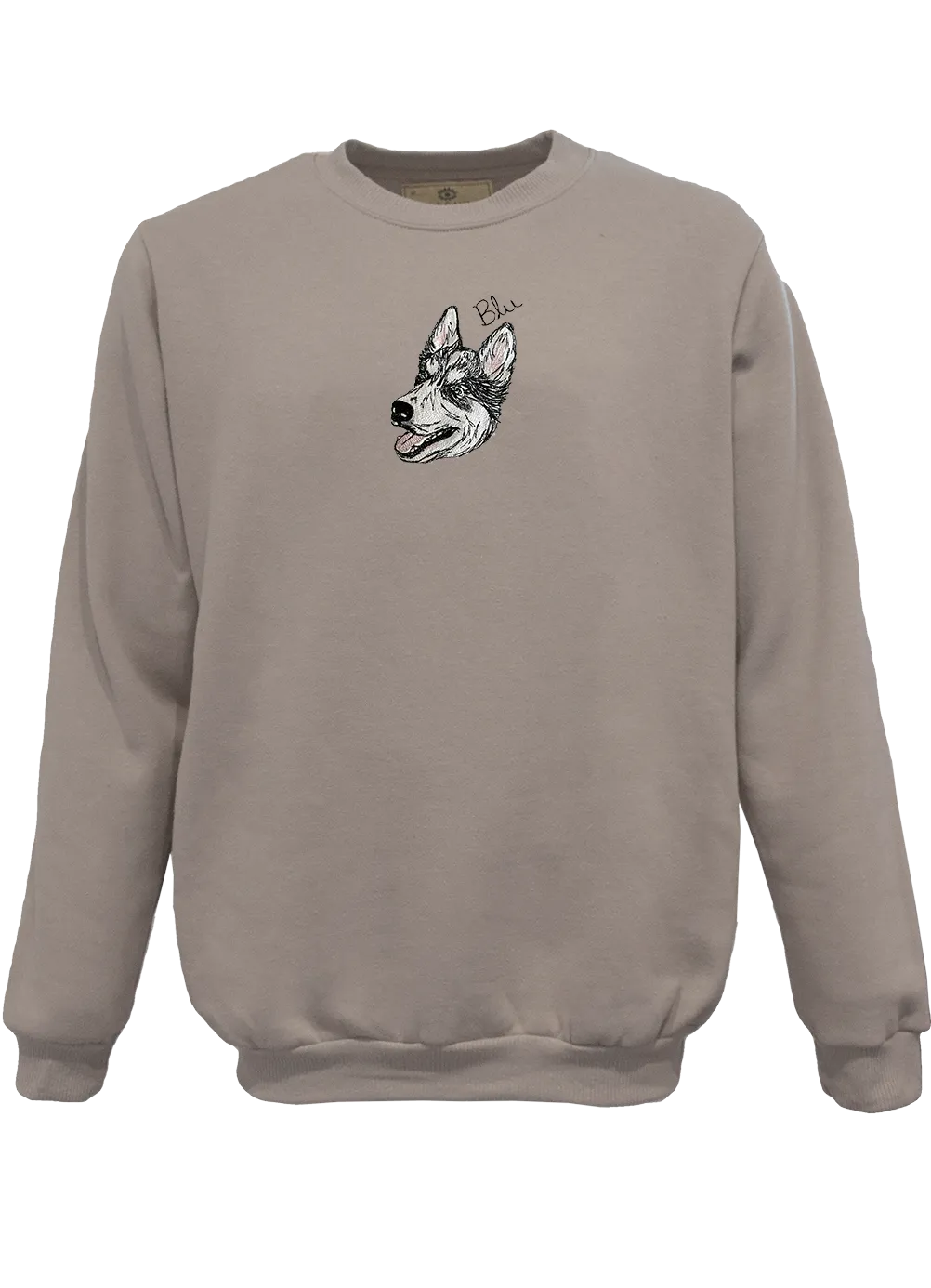 Doodle Style Custom Pet Portrait Unisex Crewneck Pullover