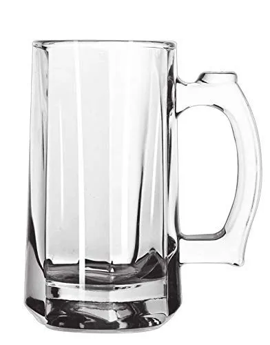 FINSTER Crystal Beer Mugs Set of 2 with Strong Handle 400ml (Premium Fancy Beer Mug for Husband)