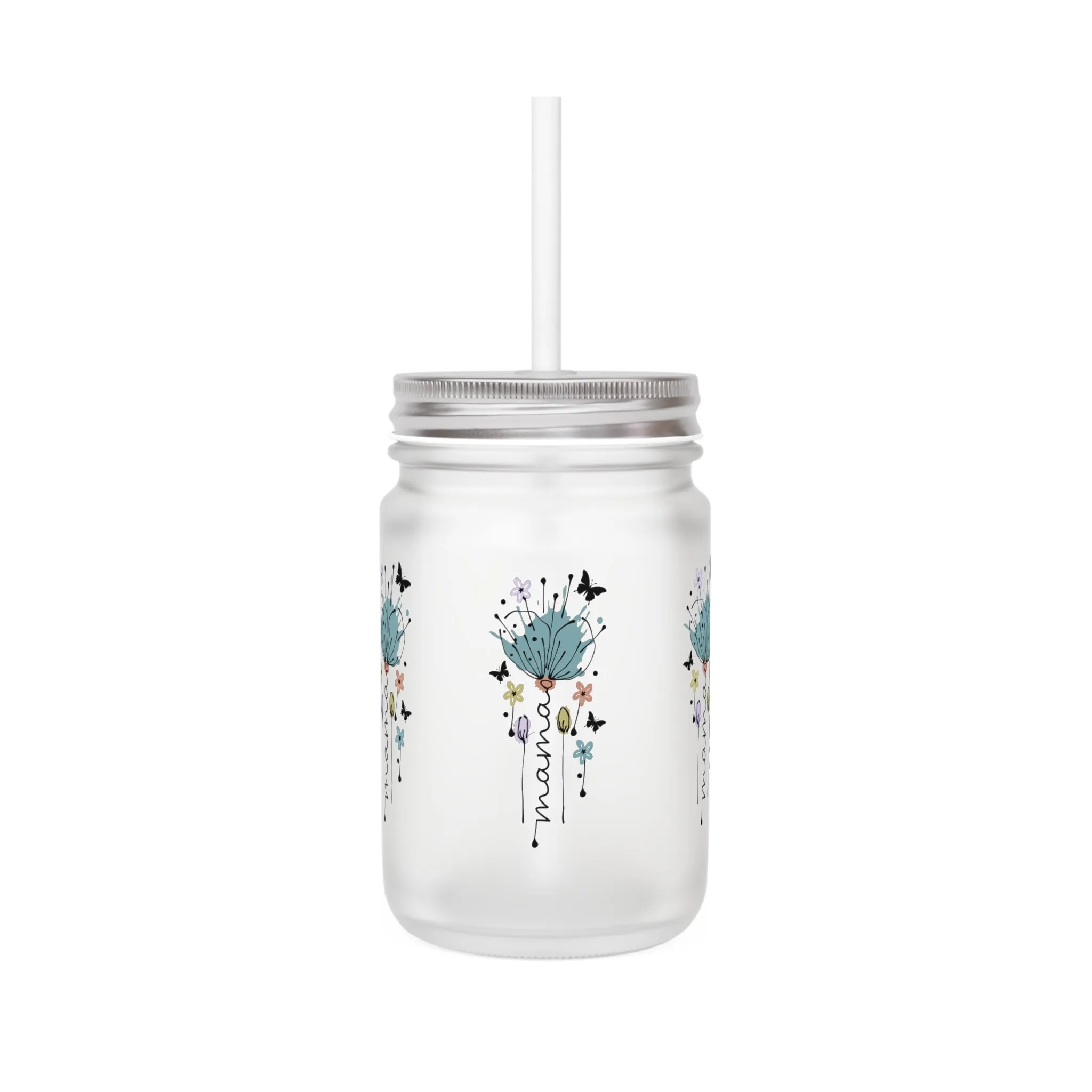 Floral Mama Mason Jar