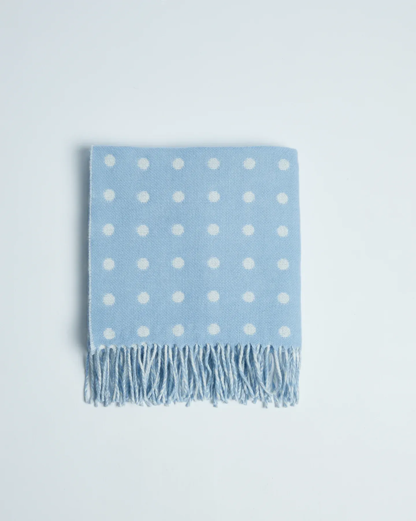 Foxford Blue Spot Lambswool Baby Blanket