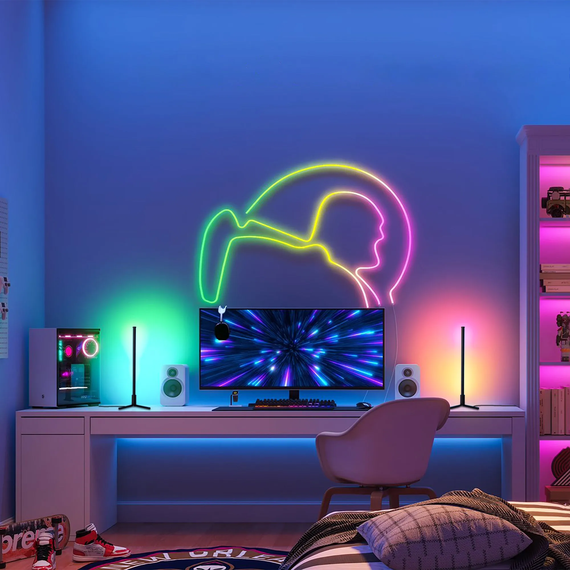 Gaming Room RGB Corner Desk Light