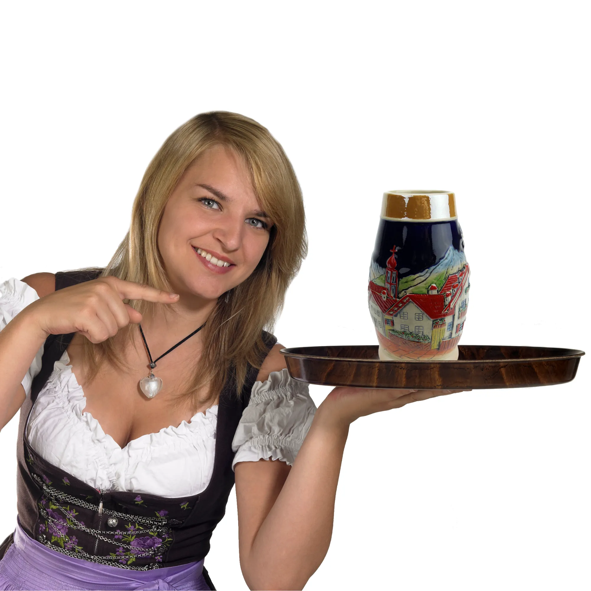 German Alpine Village Relief 1L Stein