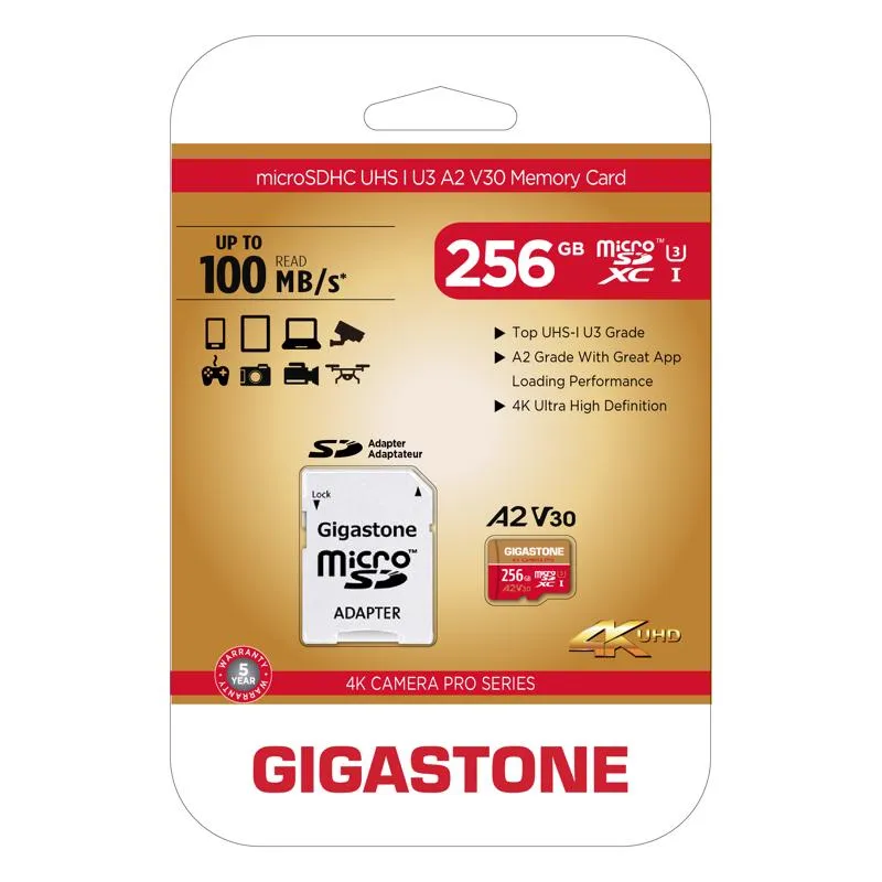 Gigastone Micro SD Flash Memory Universal Pack 256 GB 1 pk