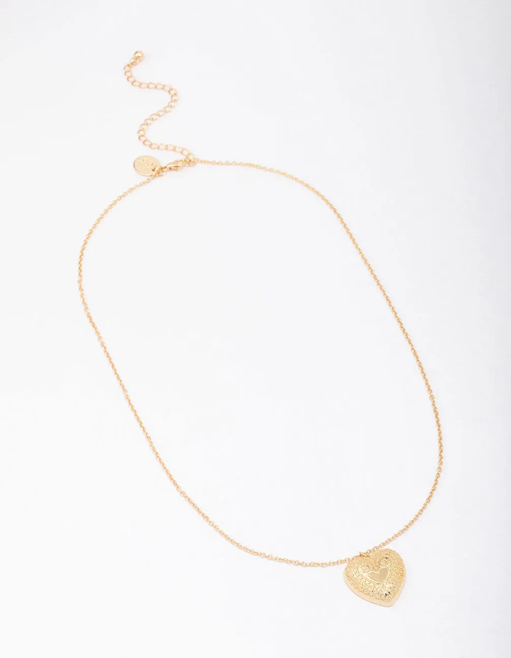 Gold Plated Heart Pendant Necklace