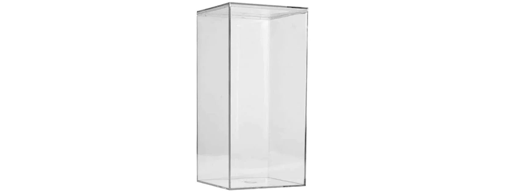 Hammont Clear Acrylic Boxes 4"X4"X8" 3pc