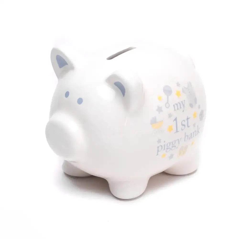 Hello Baby Piggy Bank Set Baby Boy