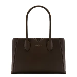 Honoré Cloe Midi brown calfskin leather handbag