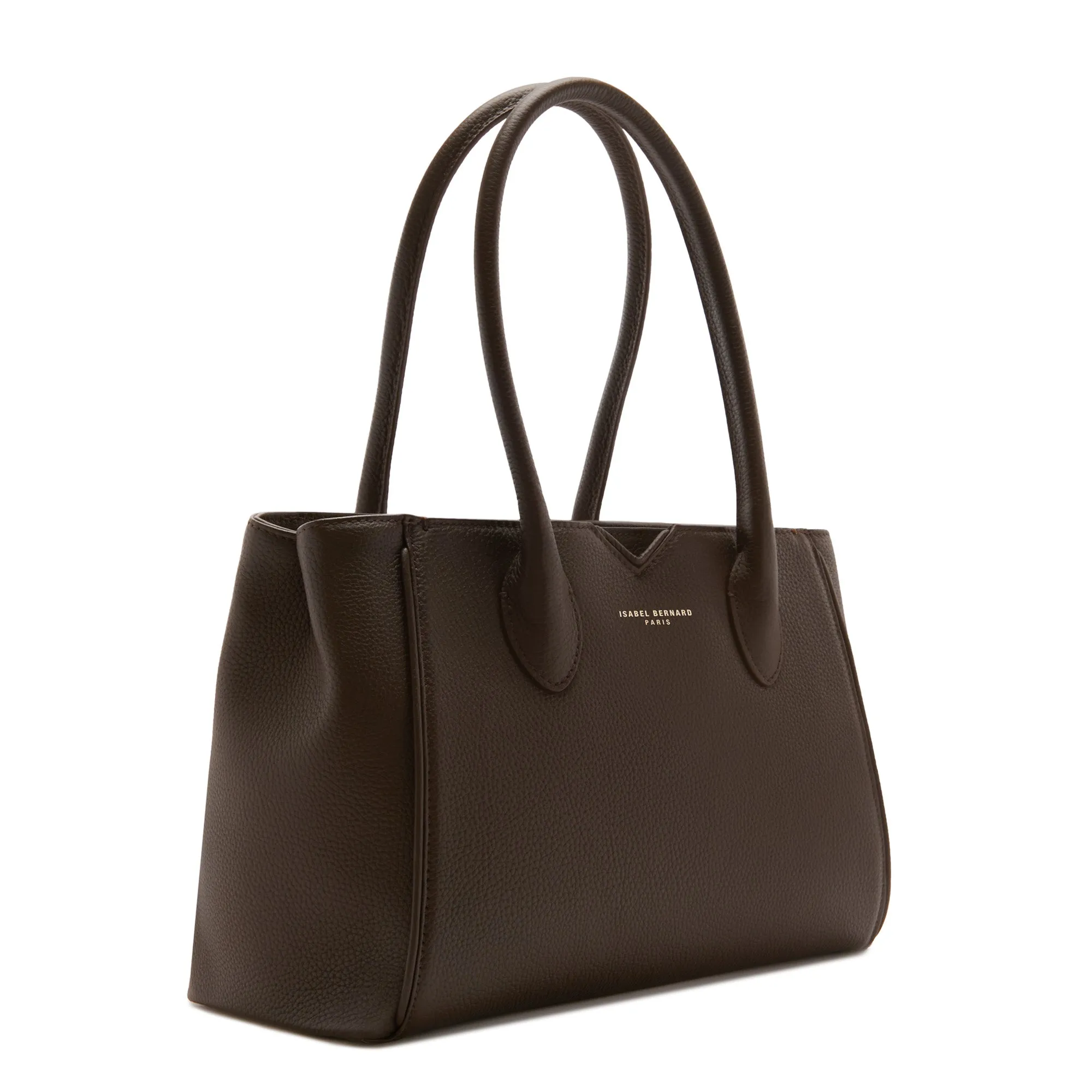 Honoré Cloe Midi brown calfskin leather handbag