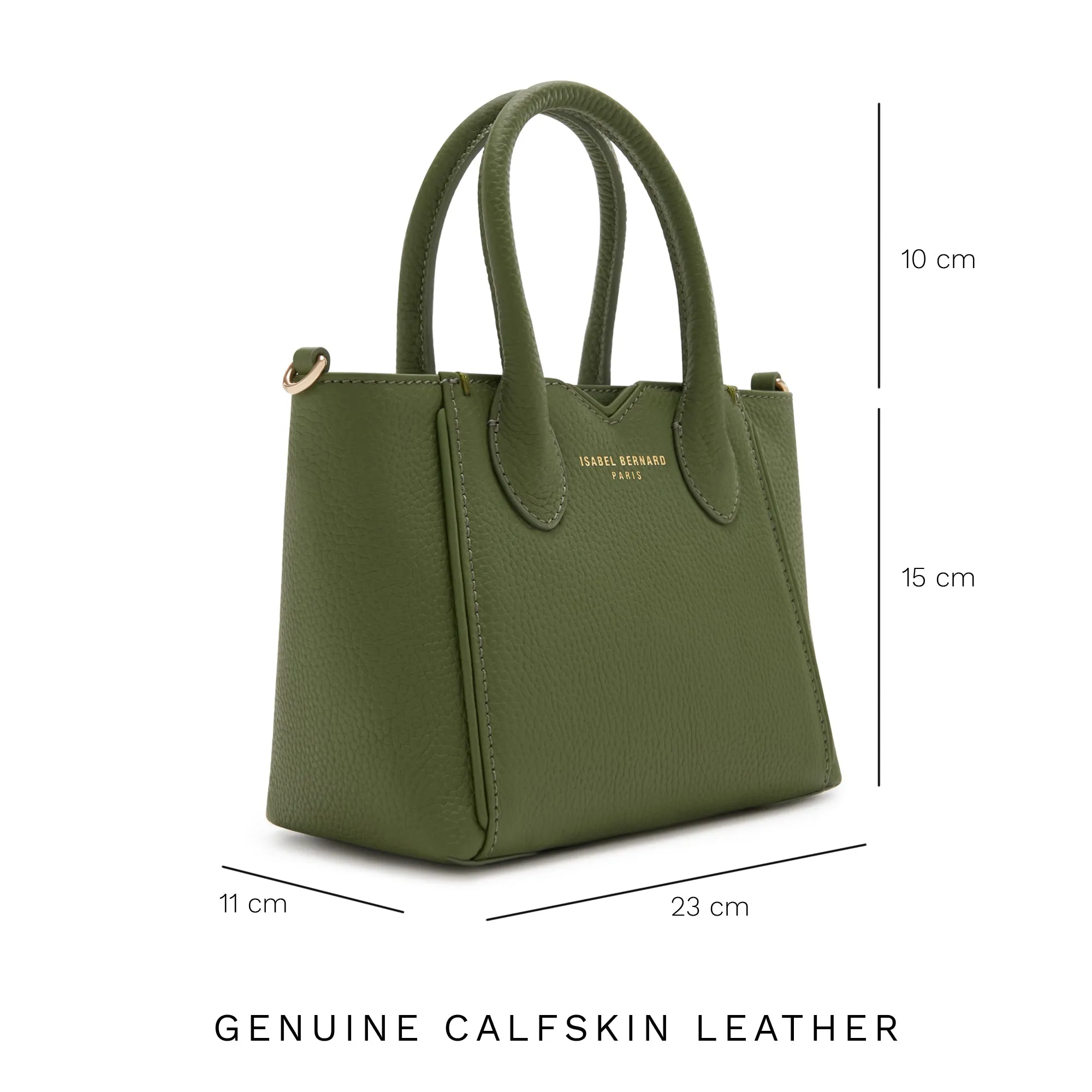 Honoré Cloe Mini green calfskin leather handbag