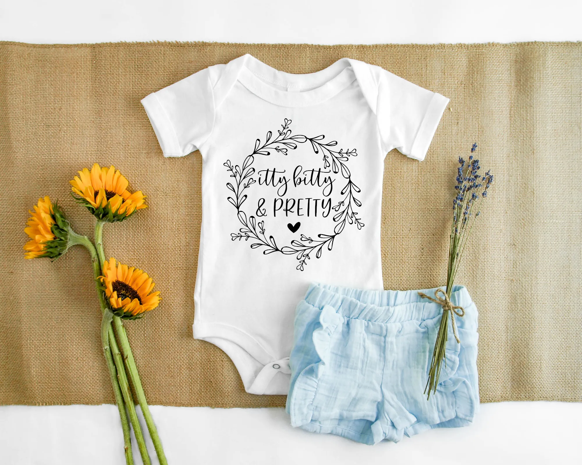 Itty Bitty and Pretty Gender & Baby Reveal Onesie