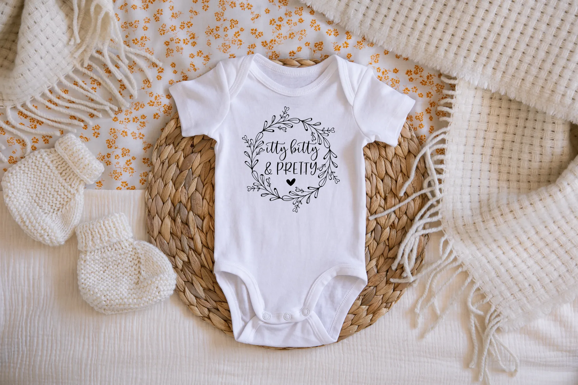 Itty Bitty and Pretty Gender & Baby Reveal Onesie